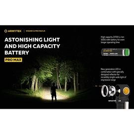 Armytek Wizard C2 Pro MAX LR Multilight, Varmt ljus